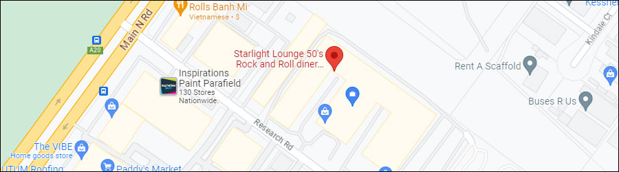 Starlight Lounge fully licenced 50's Rock and Roll Diner Cafe and Resturant.